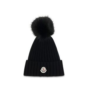 Moncler Women Wool Hat With Pon Pon